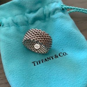 Tiffany sterling silver mesh ring